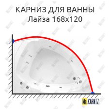 Карниз для ванны Radomir Лайза 168х120 Усиленный 25 мм MrKARNIZ