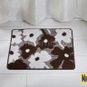 Коврик для ванной ЦВЕТЫ коричневый фото 1